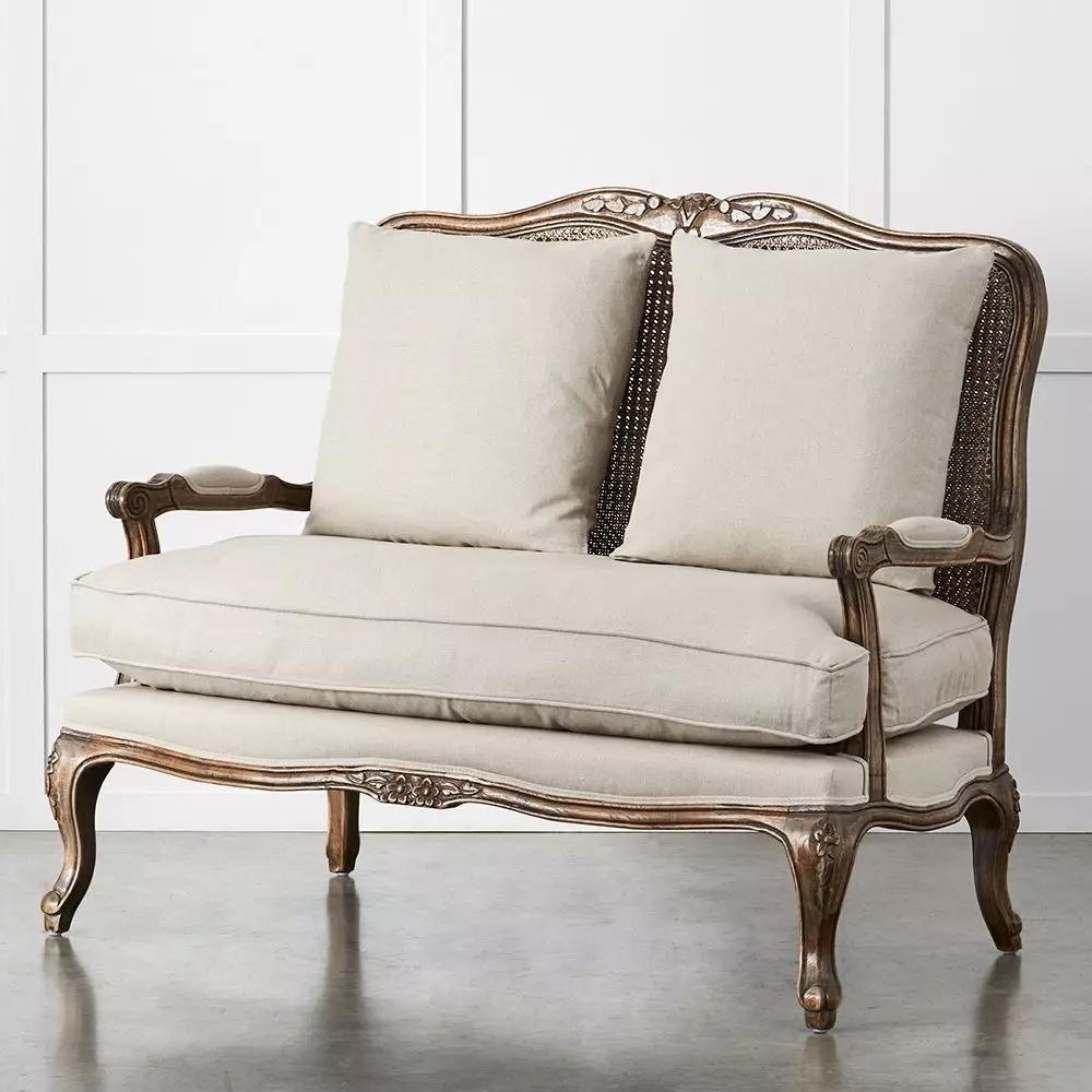 Armchairs | French Armchair 2 Seater Natural Armchairs Armchairs