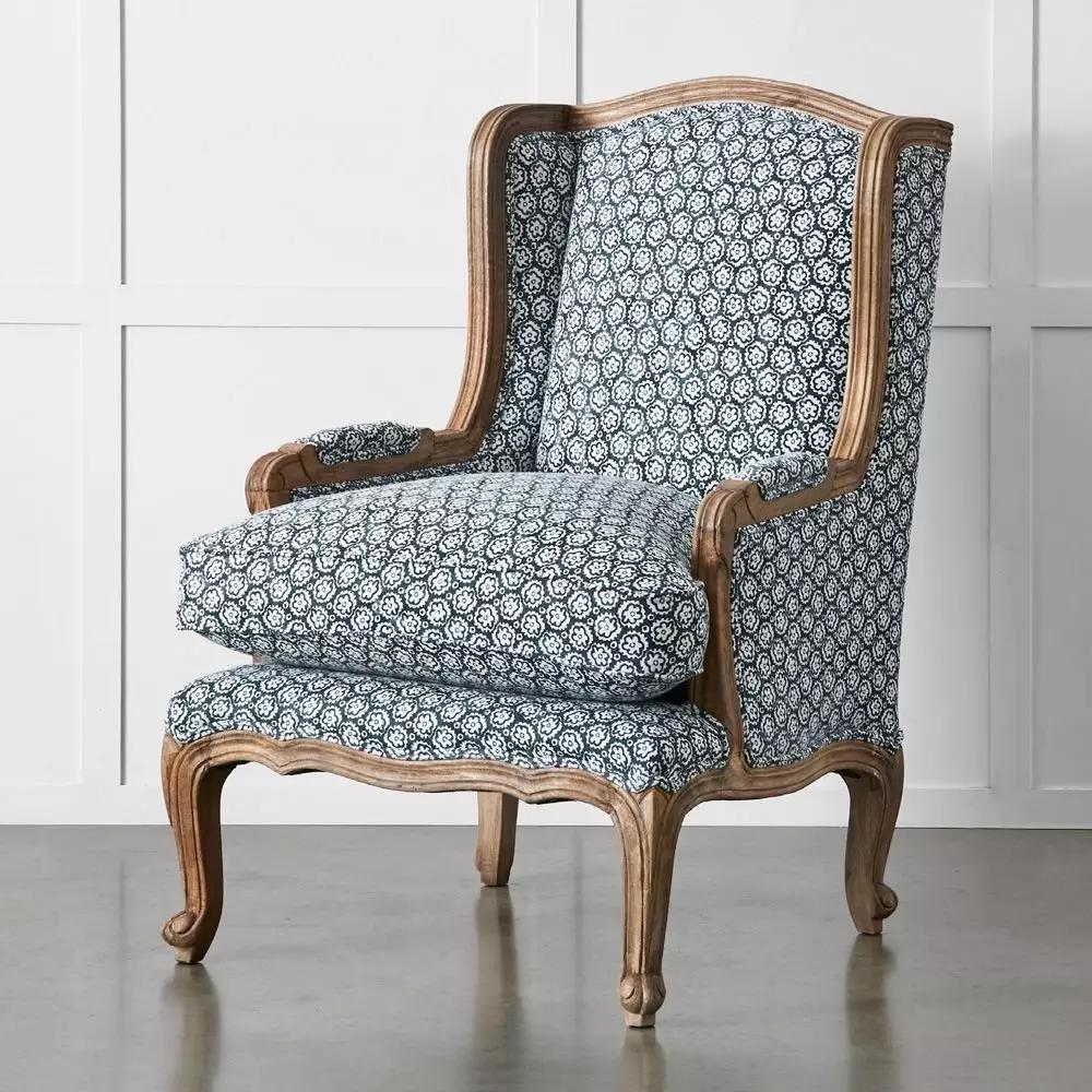 Armchairs | Khadi Daisy Armchair Daisy Blue & Natural Armchairs Armchairs