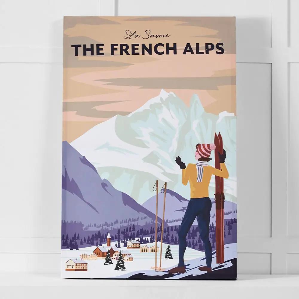 Artwork | Vintage French Alps Canvas 60X90 Multi Artwork Artwork