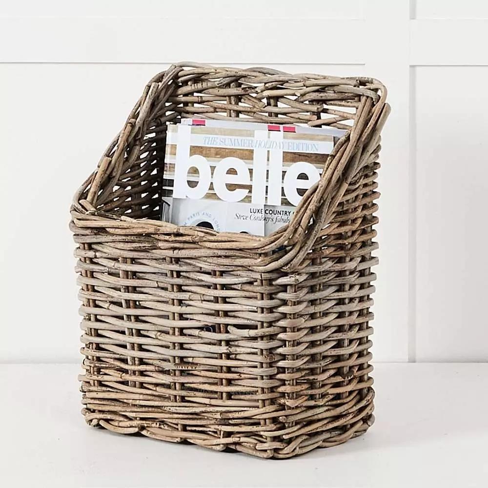 Baskets & Hampers | Kubu Magazine Basket Grey Baskets & Hampers Baskets & Hampers