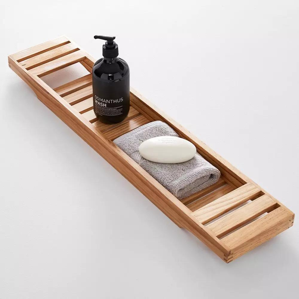 Bath Accessories | Immerse Wooden Bath Rack Natural Bath Accessories Bath Accessories