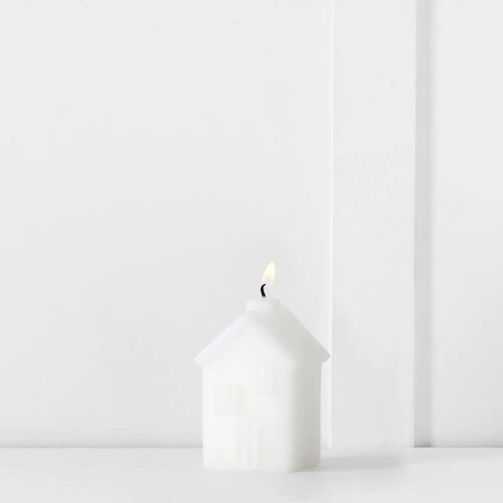 Candles & Candleholders | Festive Village Candle M White Candles & Candleholders Candles & Candleholders