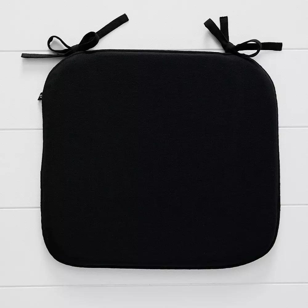 Chair Pads | Saxon Chair Pad Black Chair Pads Black