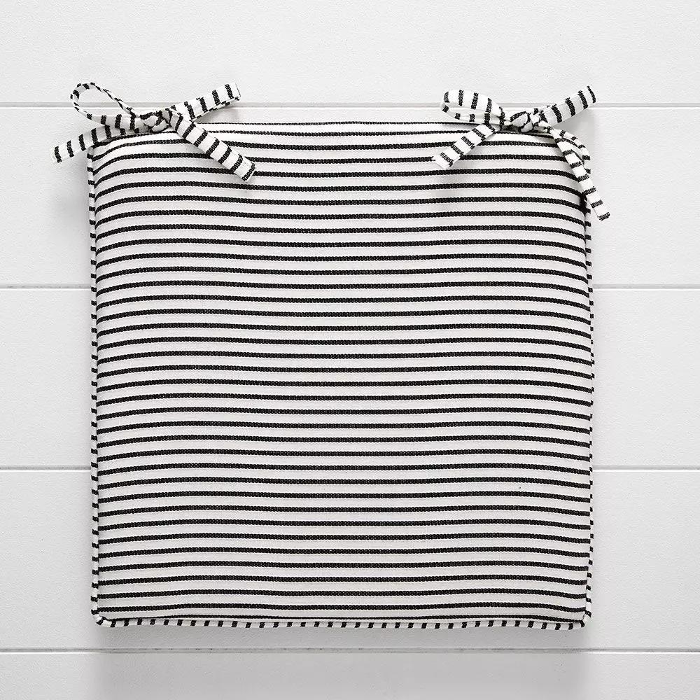 Chair Pads | Stripe Chair Pad Black & White Chair Pads Black & White