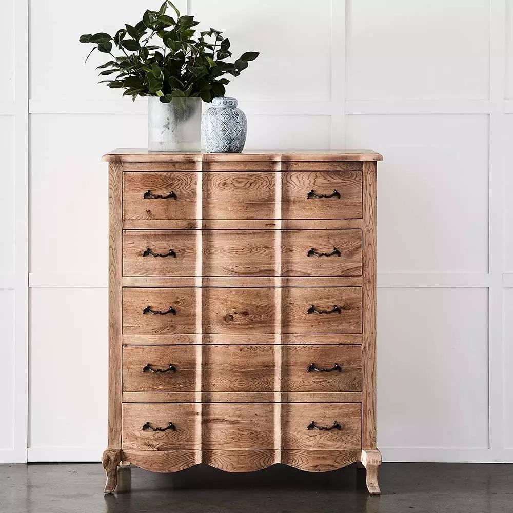 Chest Of Drawers | Tuscan Tall Boy Natural Chest Of Drawers Chest Of Drawers