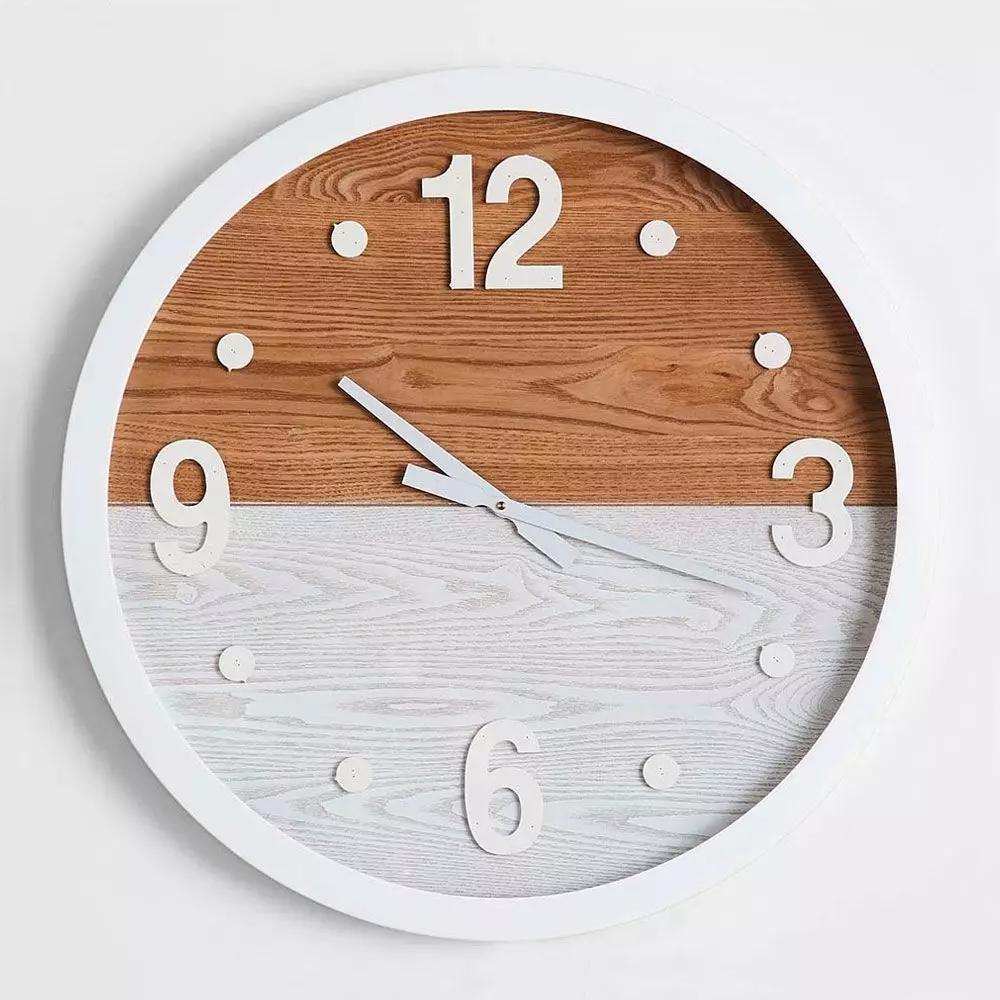 Clocks | Semi Clock Natural & White Clocks Clocks