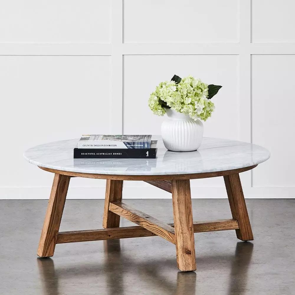 Coffee Tables | Alley Coffee Table White & Natural Furniture Coffee Tables