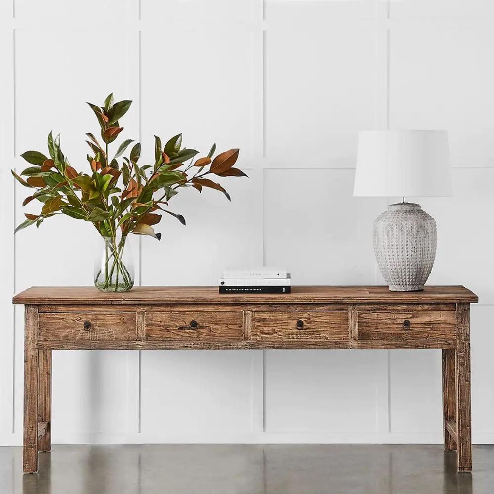 Console & Sofa Tables | 4 Drawer Elm Sofa Table Natural Console & Sofa Tables Console & Sofa Tables