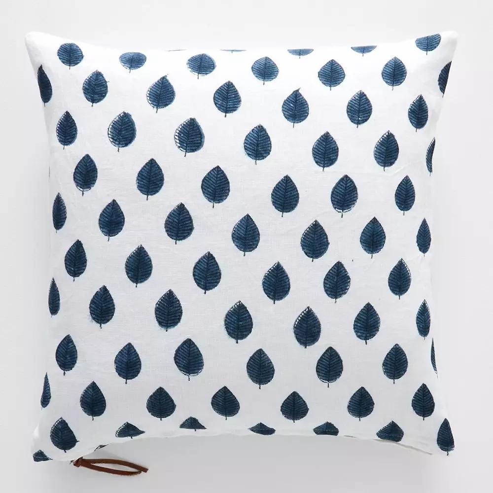 Cushions | Leaf Cushion 50X50 Indigo Cushions Cushions