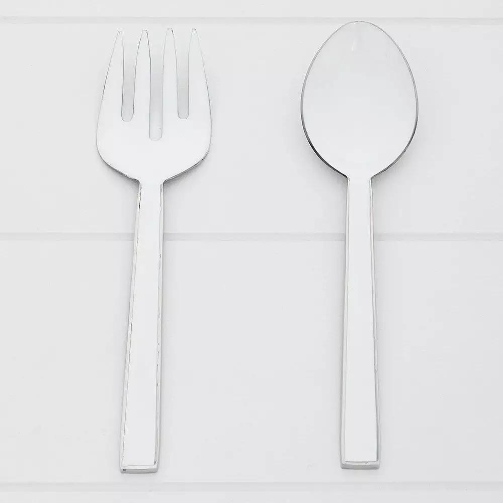 Cutlery | Whitehaven Salad Servers White Cutlery Cutlery