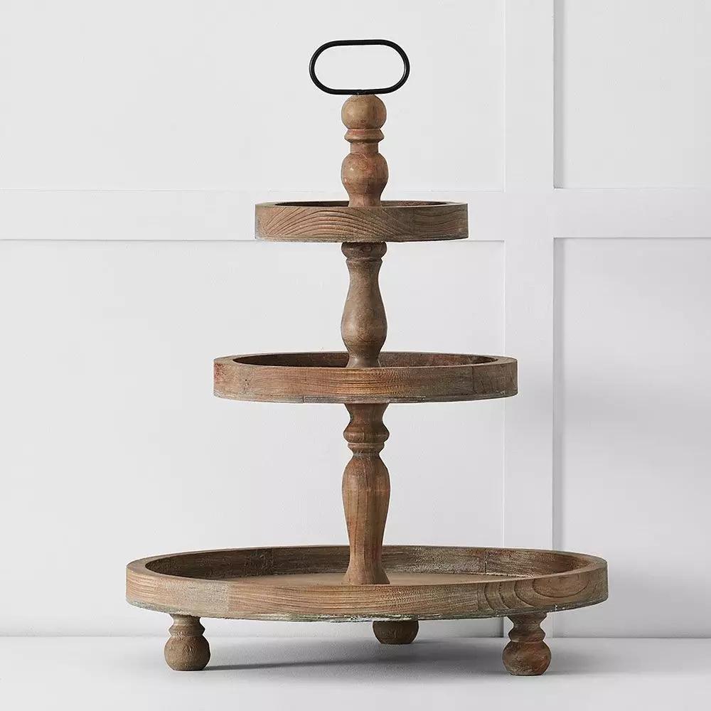 Decorative Accents | 3 Tier Stand Natural Fir Decorative Accents Decorative Accents