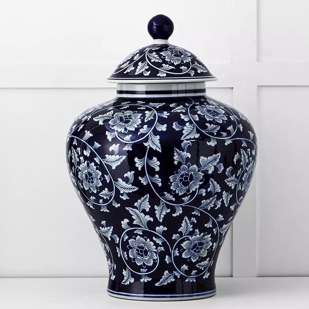 Decorative Accents | Anise Ginger Jar Blue & White Homewares Blue & White