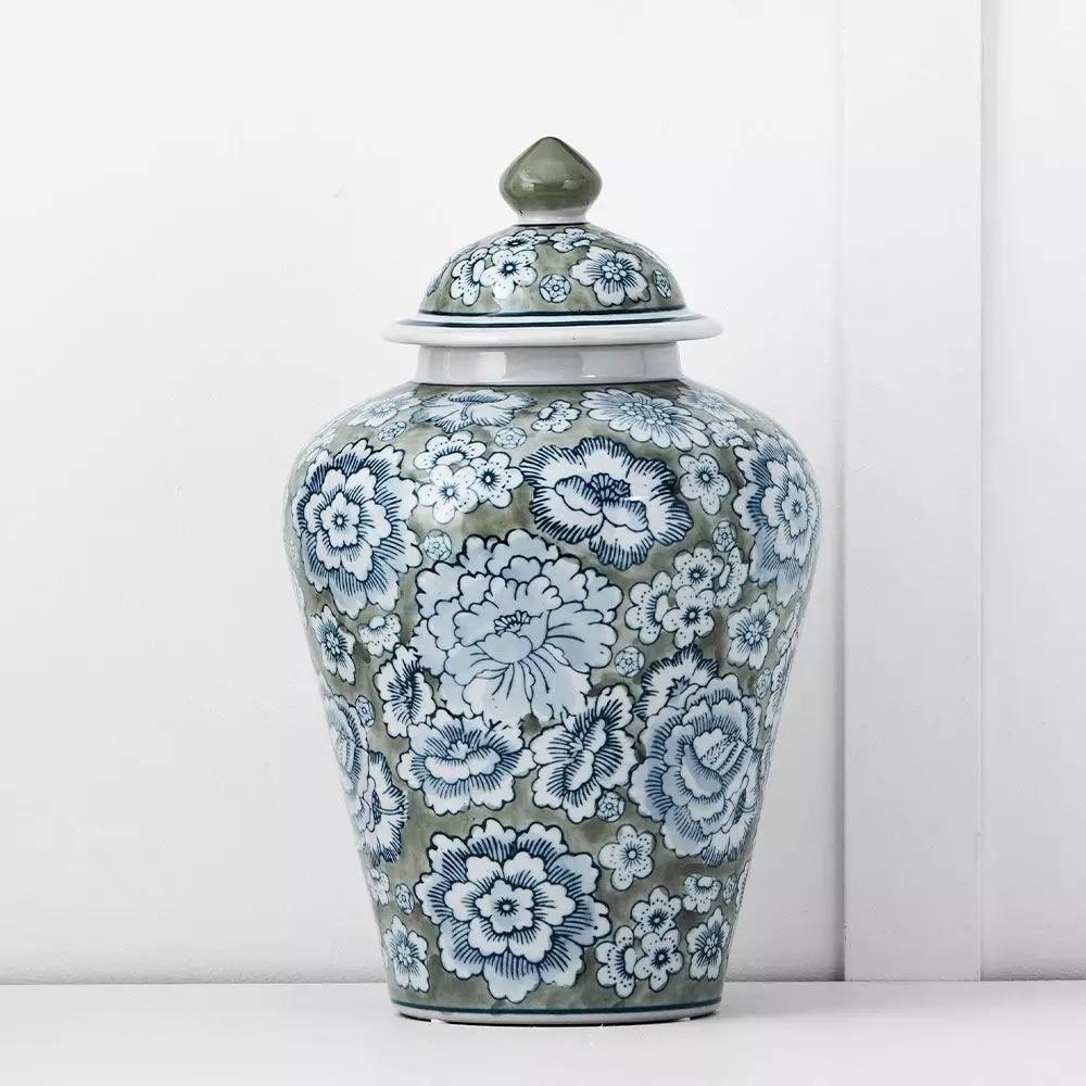 Decorative Accents | Dynasty Floral Urn Dove Decorative Accents Decorative Accents