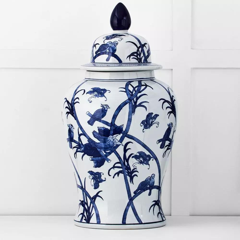 Decorative Accents | Ming Ginger Jar Blue & White Decorative Accents Blue & White