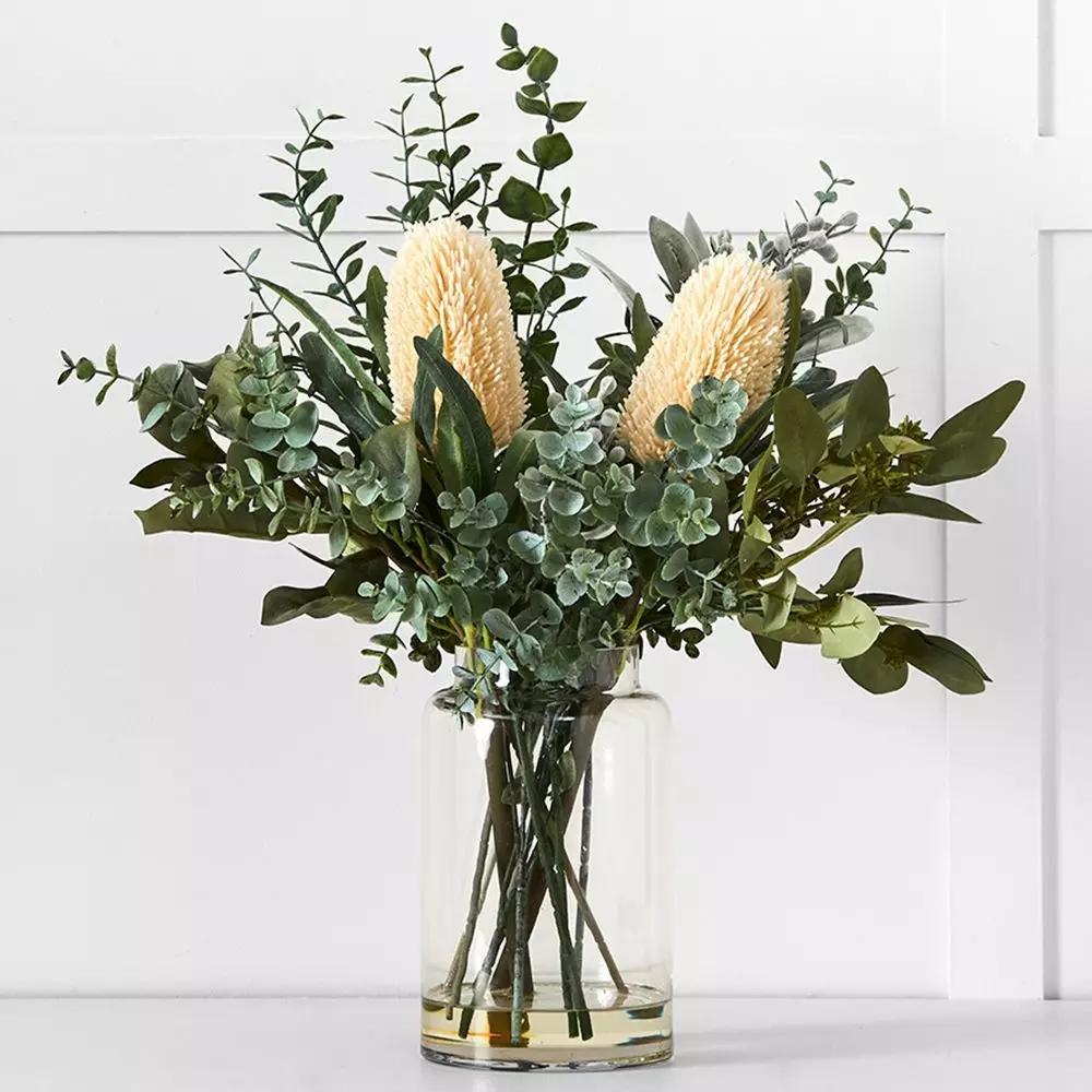 Decorative Accents | Protea Eucalypt Potted Flower M Green Decorative Accents Decorative Accents