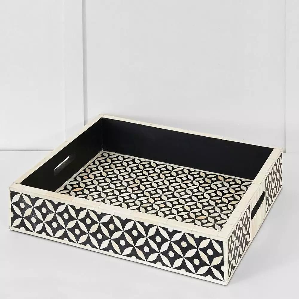 Decorative Accents | Richardson Mia Tray Black & White Decorative Accents Black & White