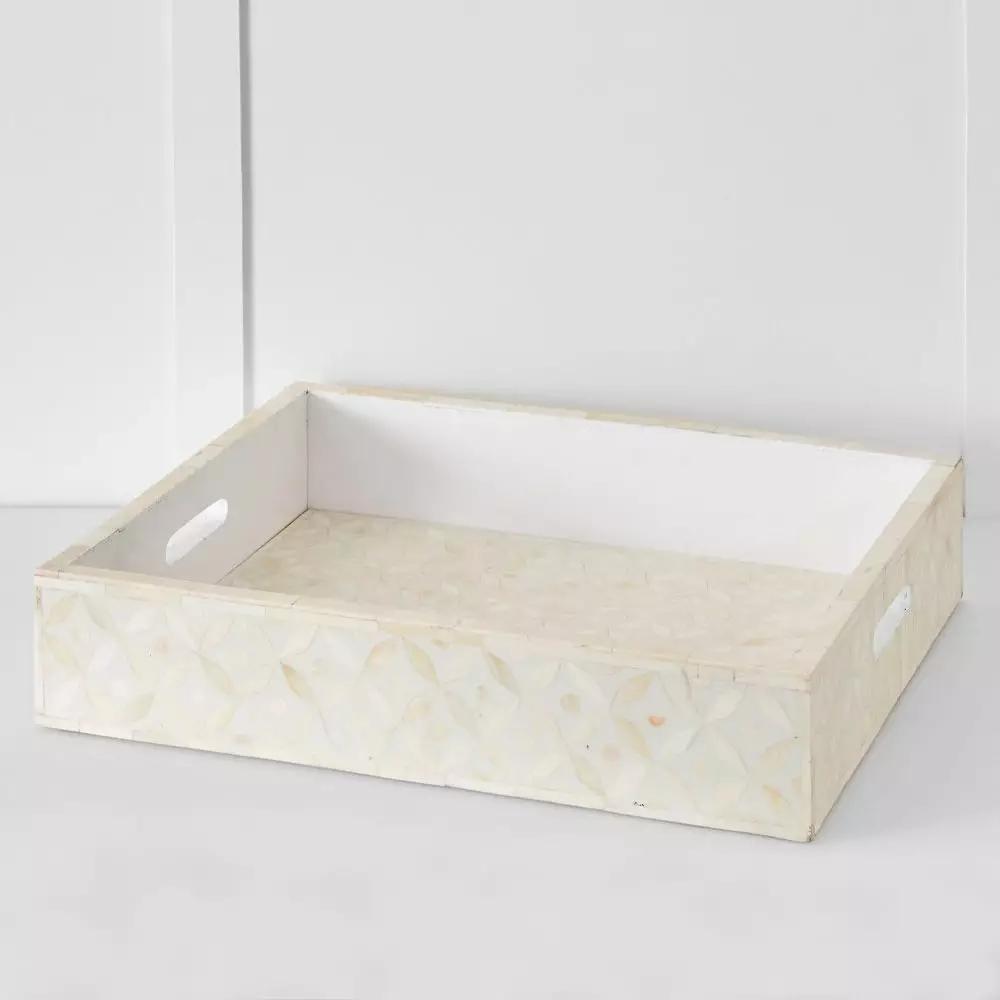 Decorative Accents | Richardson Mia Tray White Decorative Accents Decorative Accents