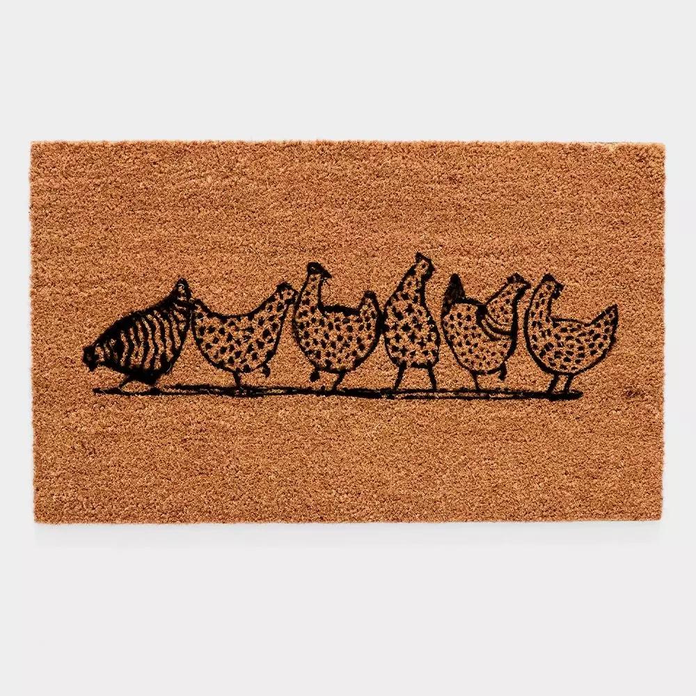 Doormats | Chickens Doormat 75X45 Natural Doormats Doormats