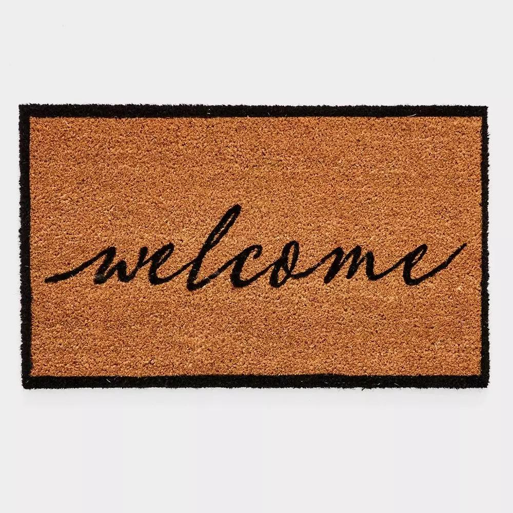 Doormats | Welcome Doormat 45X75 Natural & Black Doormats Doormats