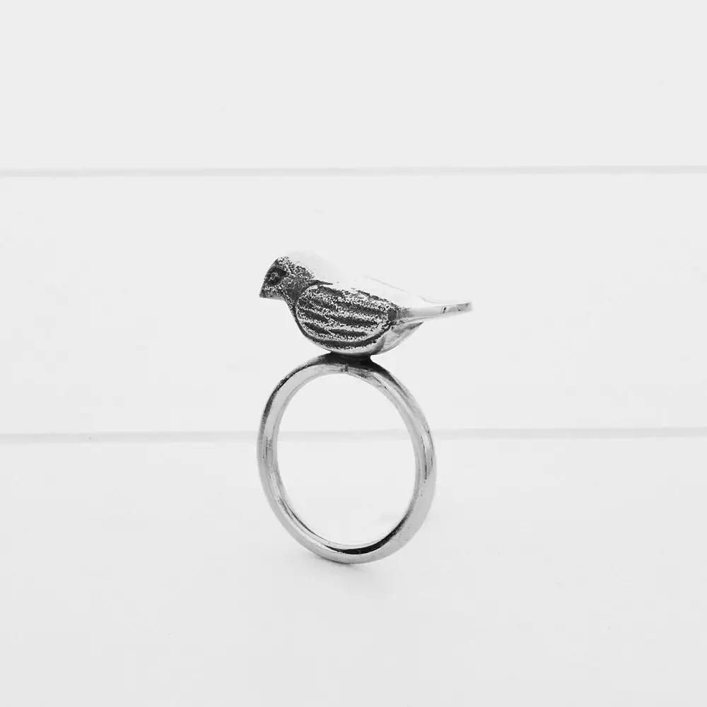 Napery | Bird Napkin Ring Silver Dining Napery