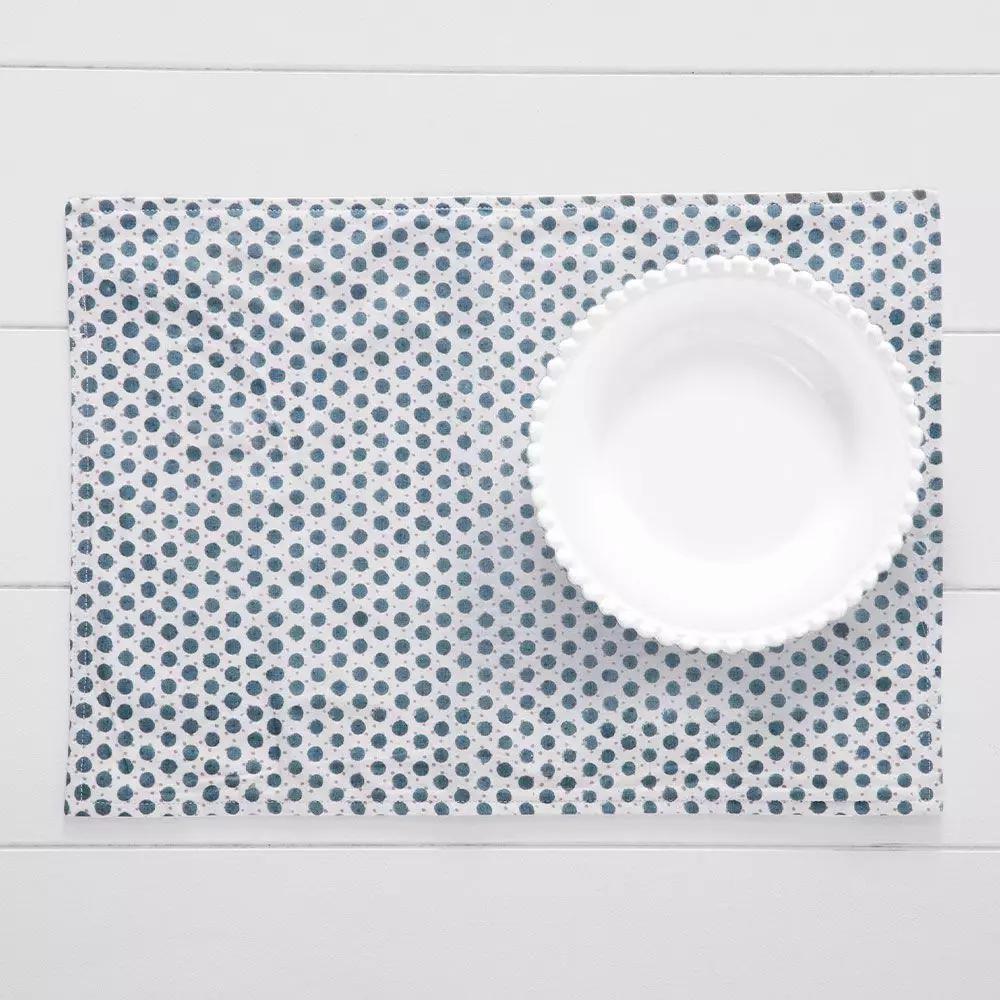 Napery | Callie Placemat Blue Dining Blue