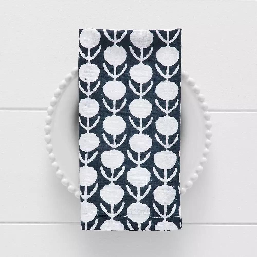 Napery | Nikita Napkin Indigo & White Dining Indigo & White