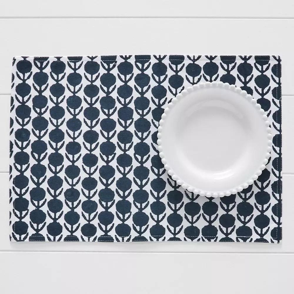 Napery | Nikita Placemat Indigo Dining Indigo