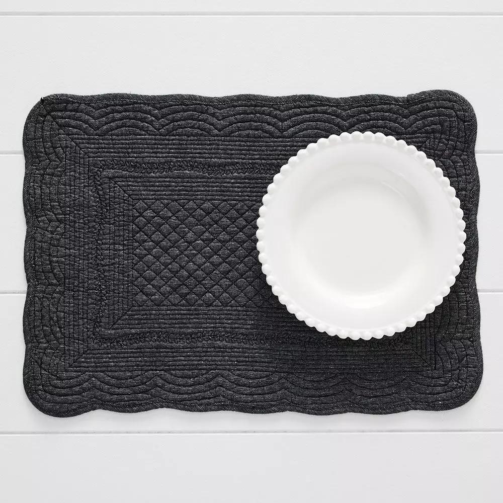 Napery | Parassy Placemat Black Dining Black