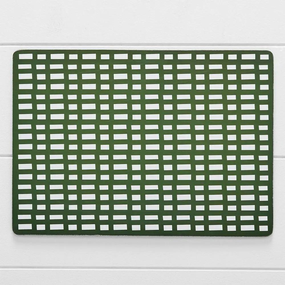 Napery | Porter Grid Placemat Forest Dining Forest