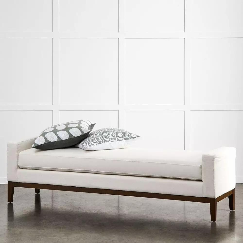 Ottomans & Benches | Lars Bench White Furniture Ottomans & Benches