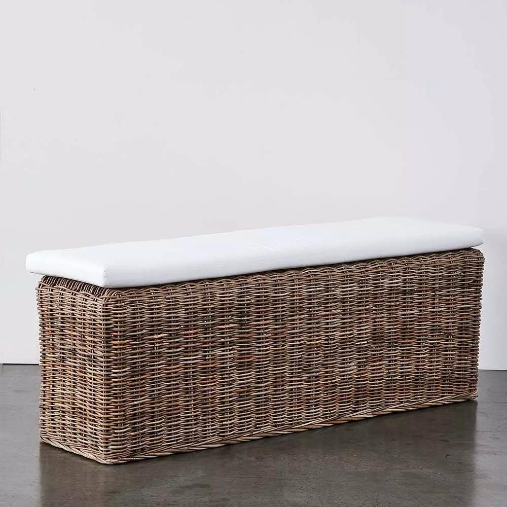 Outdoor Lounging | Kubu Bench Cushion 150 White Furniture Outdoor Lounging