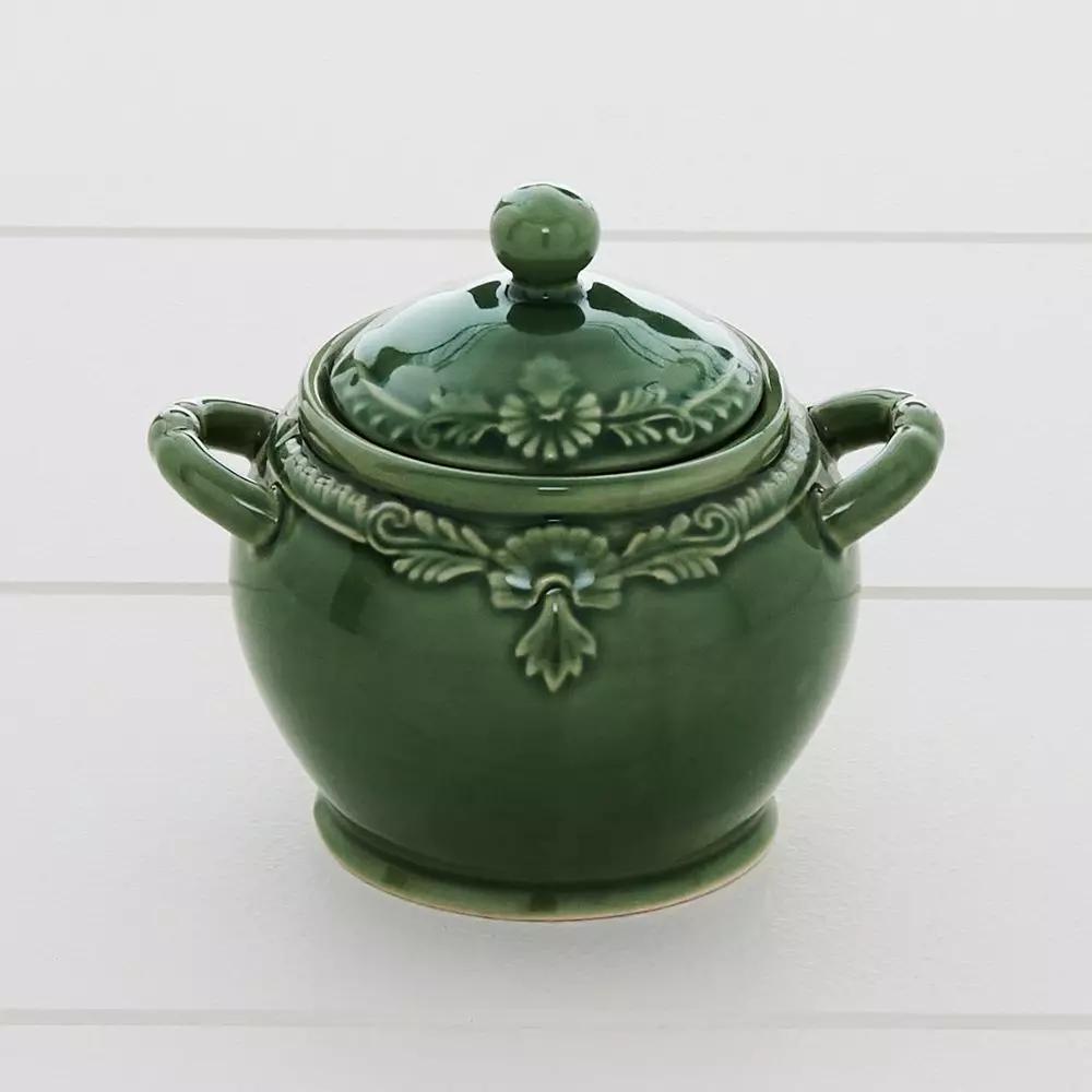 Servingware | Bretagne Sugar Pot Bretagne Green Dining Bretagne Green