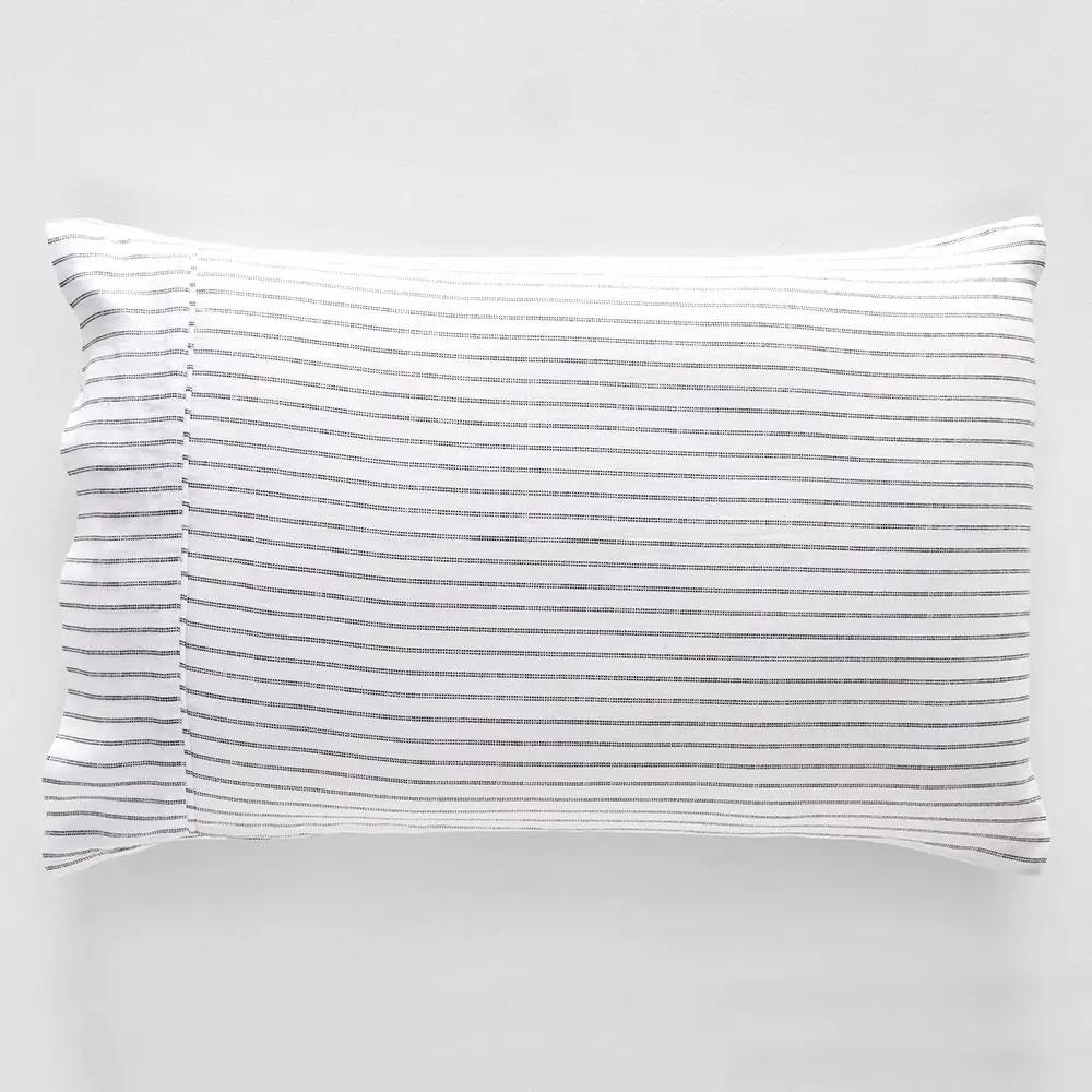 Sheets & Pillowcases | Antwerp Linen Pillowcase Std Pair White & Charcoal Bed Linen Sheets & Pillowcases