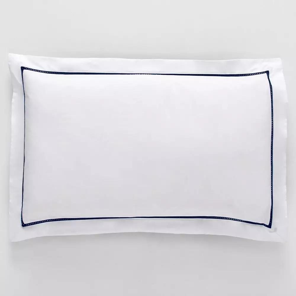 Sheets & Pillowcases | Carla Pillowcase Tailored Pair White & Ink Bed Linen Sheets & Pillowcases