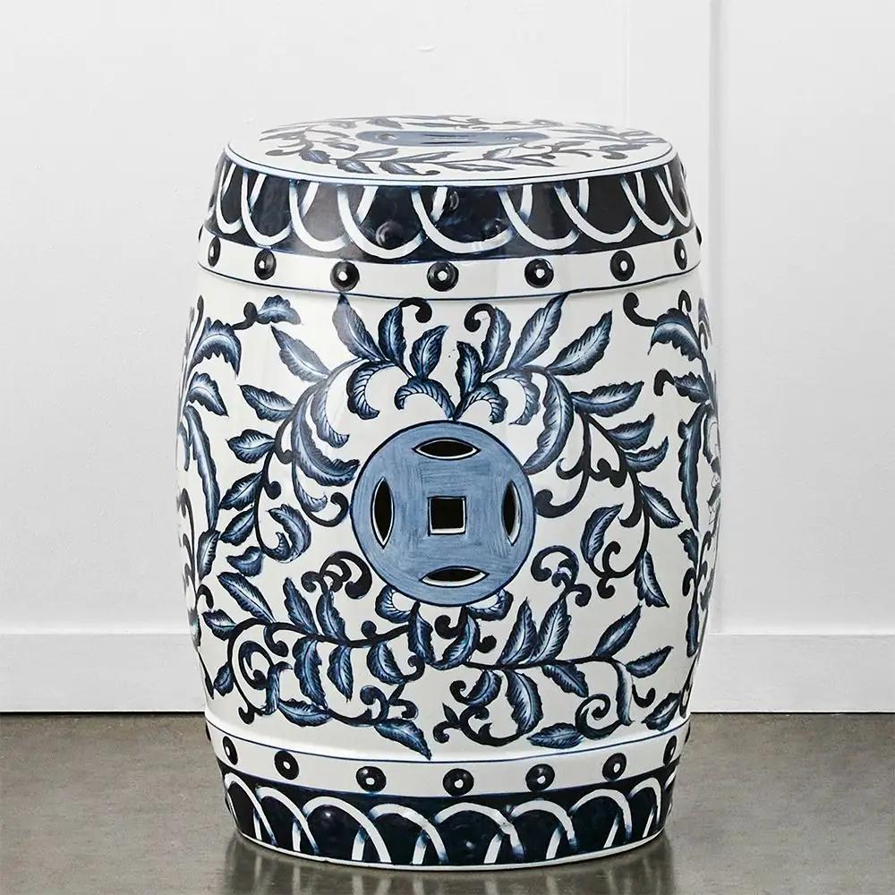 Stools | Kingdom Stool Blue & White Furniture Blue & White