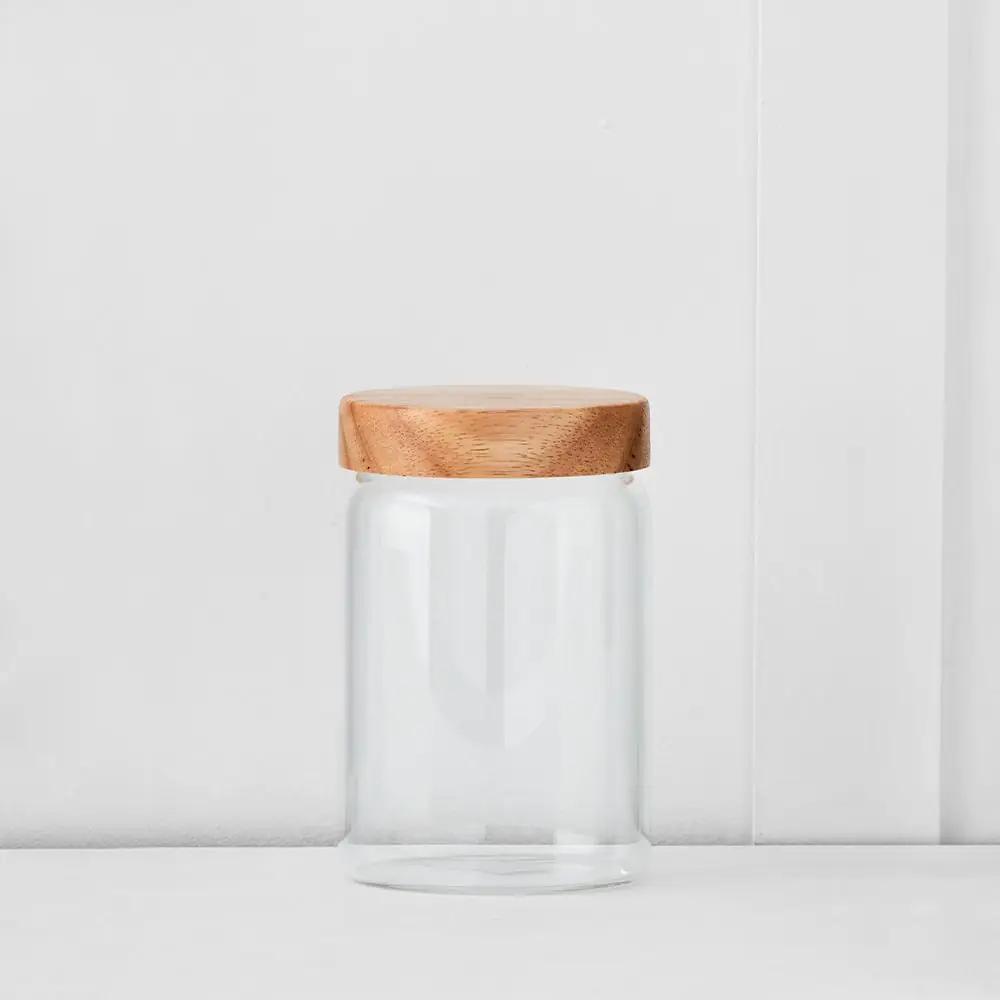 Storage | Spencer Jar M Natural Blonde And Clear Kitchen Natural Blonde And Clear