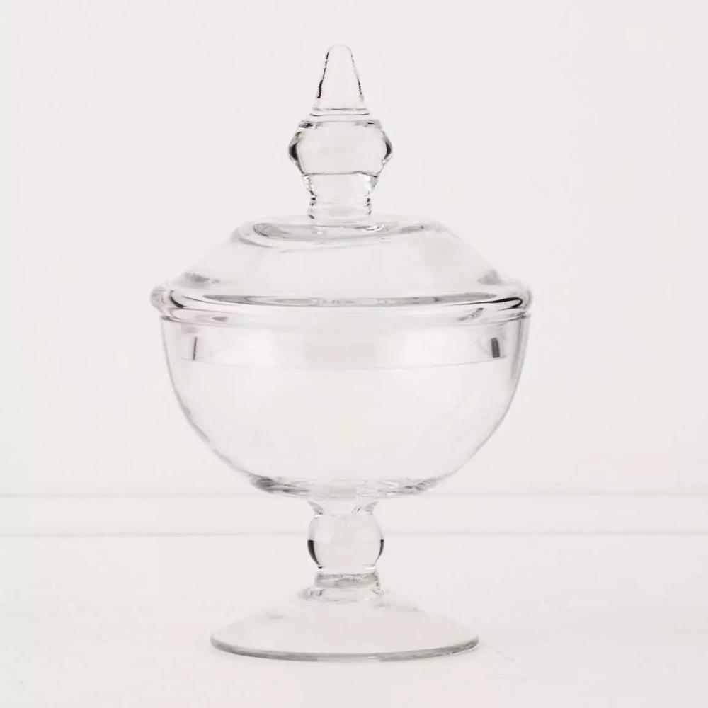 Storage | St Piere Footed Jar 13Cm Clear Kitchen Clear