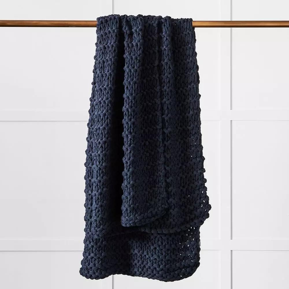 Throws | Aspen Throw Navy Soft Furnishings Navy