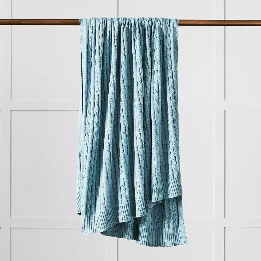 Throws | Balmain Throw Ice Blue Soft Furnishings Ice Blue