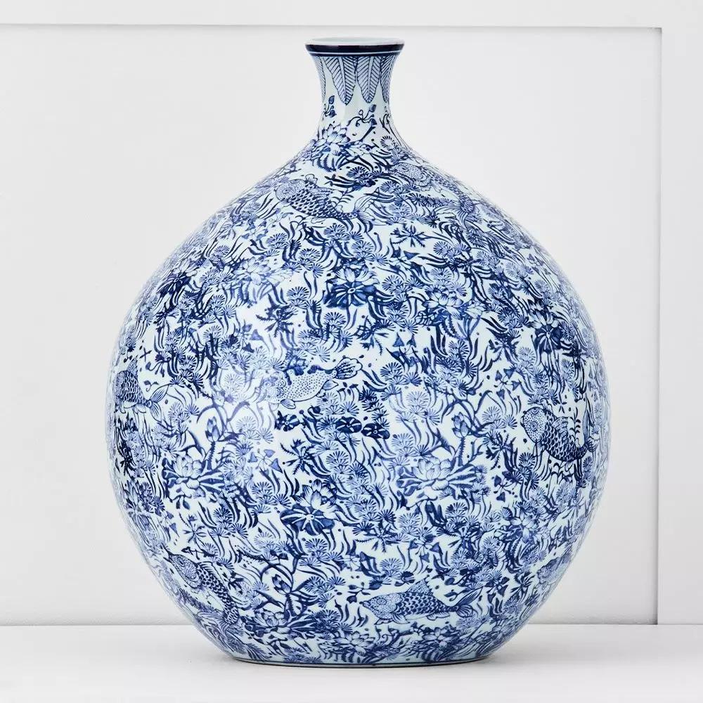 Vases | Paley Vase Blue & White Dining Blue & White