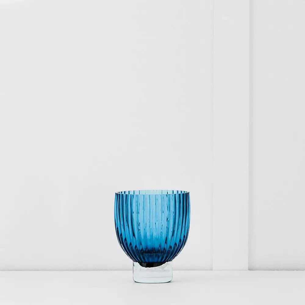 Vases | Parisi Ribbed Vase S Blue Dining Blue