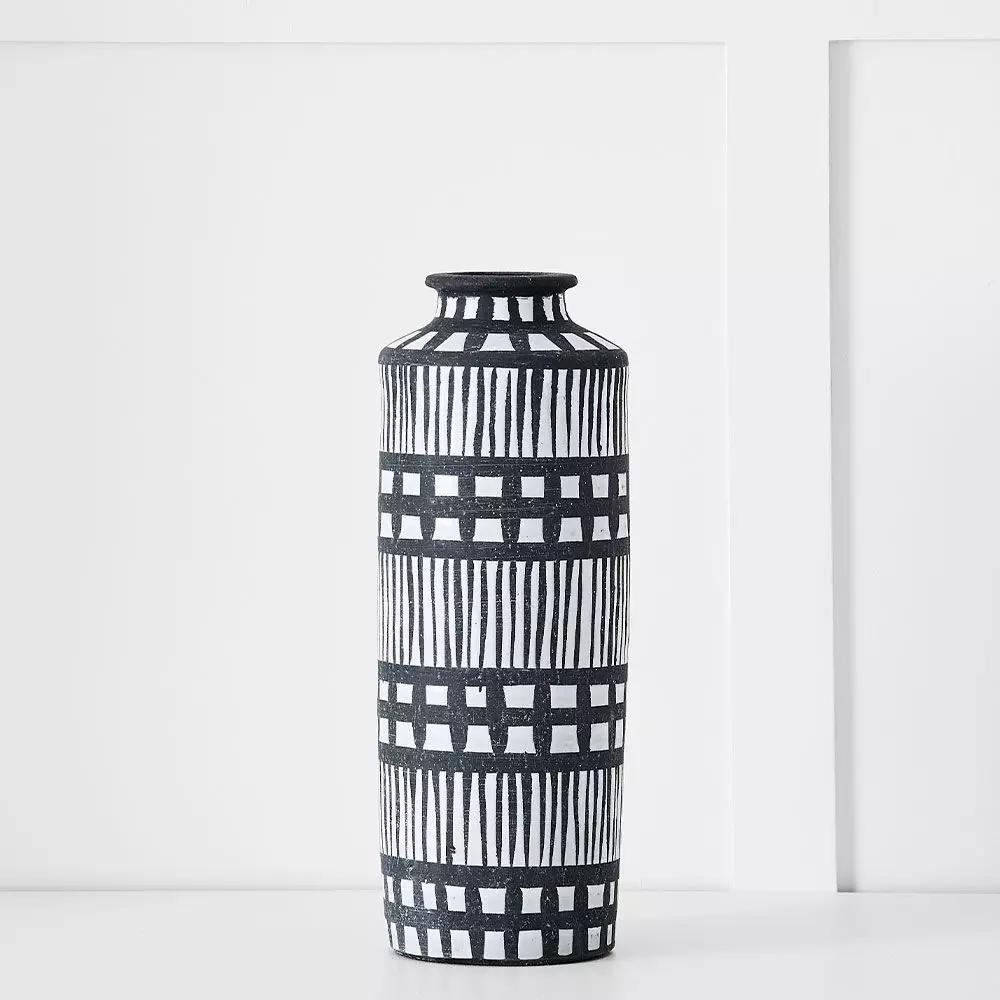 Vases | Riverine Vase Black & White Dining Black & White