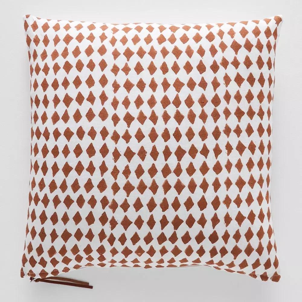 Cushions | Diamond Cushion 50X50 Caramel & White Cushions Caramel & White