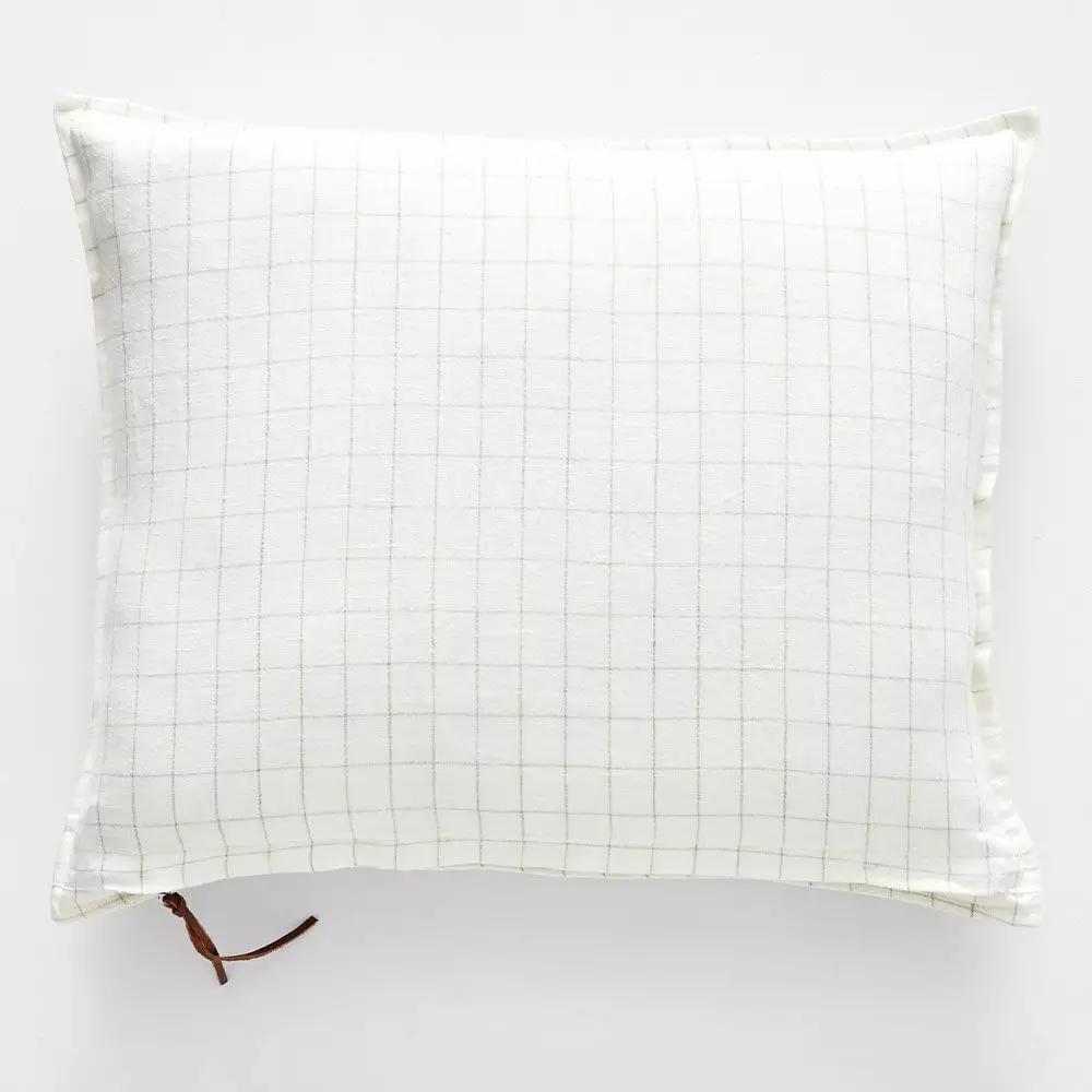 Cushions | Graph Check Cushion 50X60 Natural Cushions Cushions