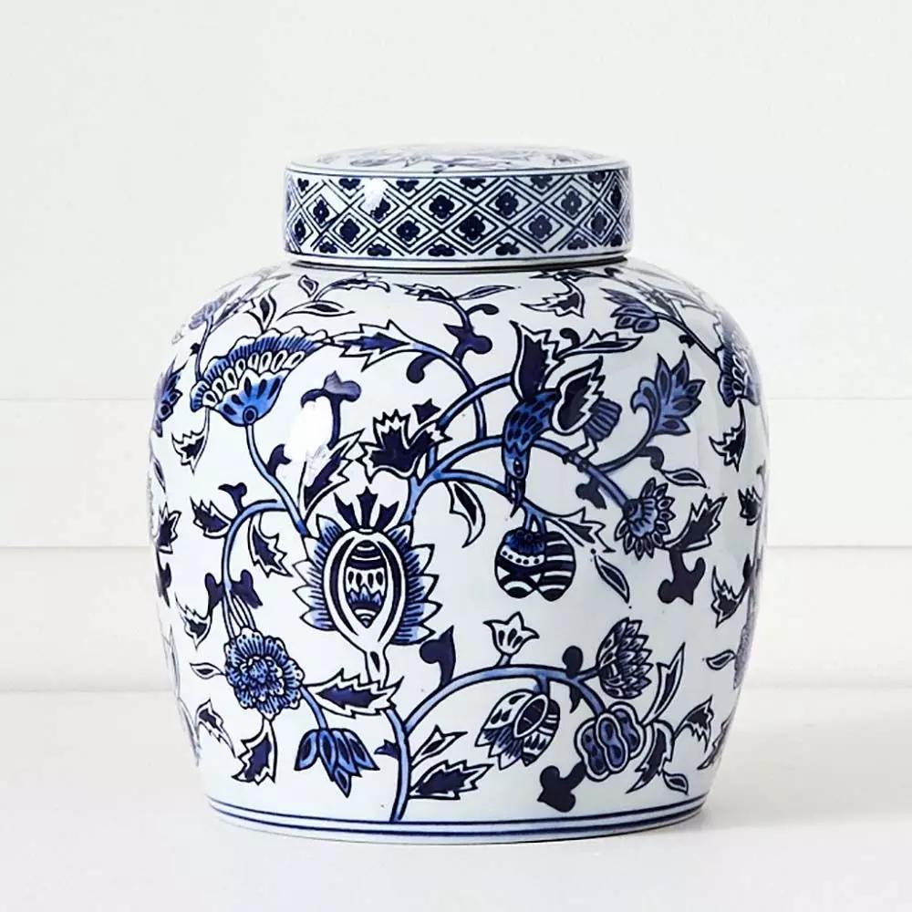 Decorative Accents | Macau Ginger Jar Blue & White Decorative Accents Blue & White