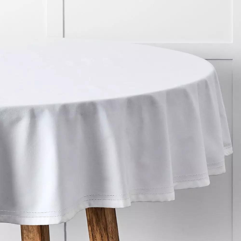 Napery | Hayman Tablecloth Round 180Cm White Dining Napery