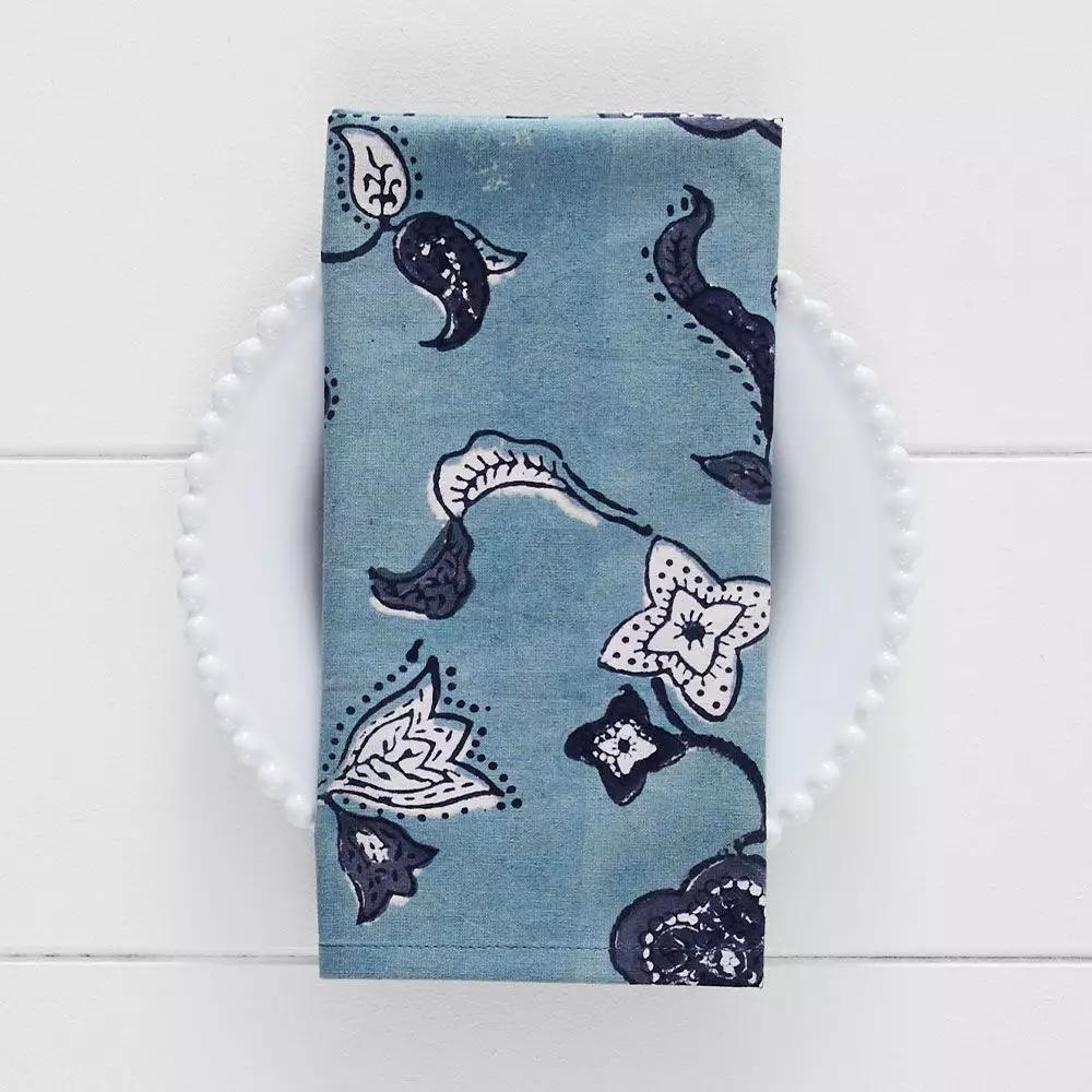 Napery | Neve Napkin Blue Dining Blue