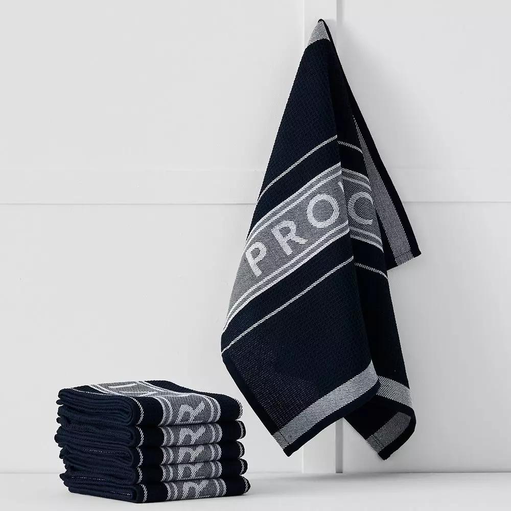 Tea Towels & Oven Gloves | Phoenix Tea Towel Navy Kitchen Navy