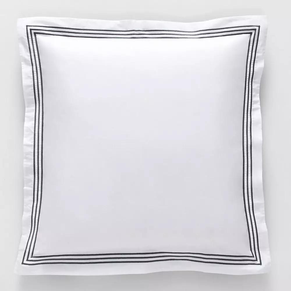 Sheets & Pillowcases | Chateau Euro Pillowcase White & Dove Bed Linen Sheets & Pillowcases